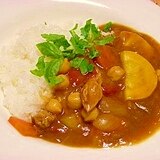 圧力鍋で☆セロリの葉が溶けた夏野菜カレー